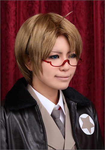 Amazon.co.jp: ヘタリア アメリカ 風 ウィッグ キャラウィッグ 美容師